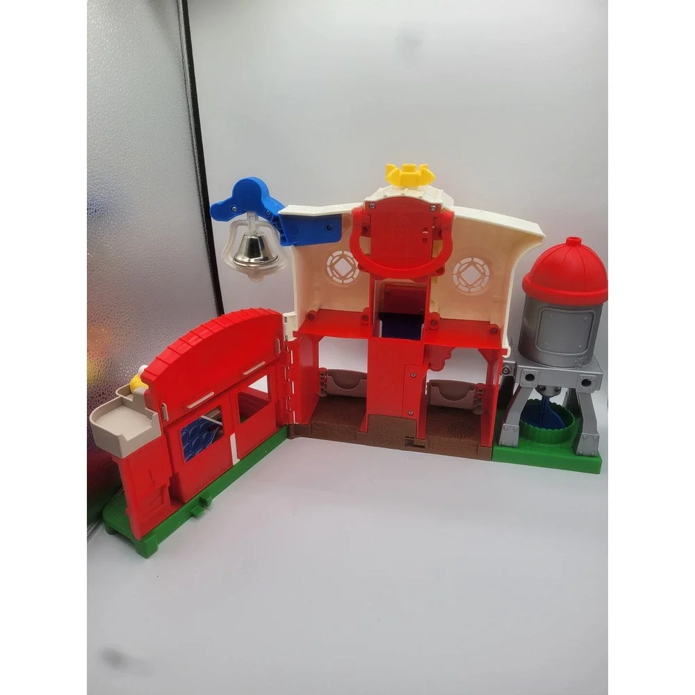 Fisher-Price Little People Caring for Animals Farm Playset Red White GBC54